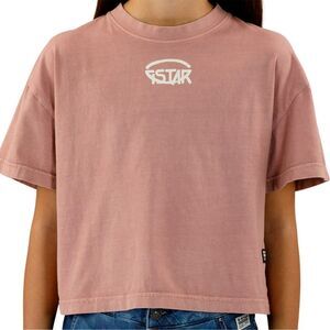 G-Star Girls Text Cotton T-Shirt / Pink